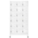 Locker Cabinet with 18 Compartments Metal 90x40x180 cm 245966