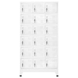 Locker Cabinet with 18 Compartments Metal 90x40x180 cm 245966