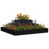 Planter Black 80x80x27 cm Solid Wood Pine 823868