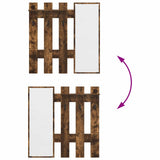 Wall-Mounted Coat Rack with Mirror Smoked Oak 100 x 10 x 100 cm 874511