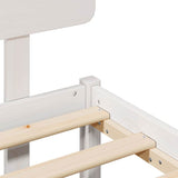 Bed Frame with Headboard White 120 x 200 cm Solid Pine Wood 872108