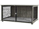 Dog Crate Furniture End Table w/ Plush Washable Cushion, Lockable Door, for Extra Large Dogs T3398P349634