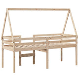 High Sleeper Bed without Mattress 75x190 cm Small Single Solid Wood Pine 3282101