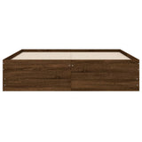 Bed Frame with Drawers without Mattress Brown Oak 120x190 cm Small Double 3207321