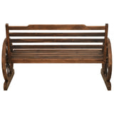 Bench Brown Solid Firwood Medium Fun Inlays Garden Bench 313891
