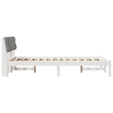 Bed frame White and light grey 120 x 200 cm Solid pine wood 878613