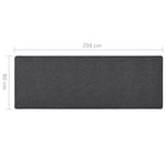 ZNTS Carpet Runner Anthracite 80x250 cm 326965