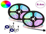 LED Strip 2 pcs Black and Transparent 4700 mm 3429128