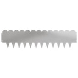 Lawn Edging 10 pcs 103 x 25 cm Steel Silver 8008705