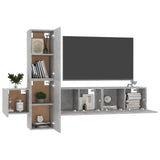 5 Piece TV Cabinet Set Concrete Grey Engineered Wood 3079073