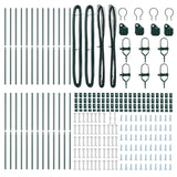 Fence Post Other 26 pcs Green 3.2 x 3.2 x 210 cm Steel 3350125