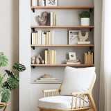 ZNTS Wall Shelf Light Brown 80x30x2 cm Treated Solid Wood Oak 363662