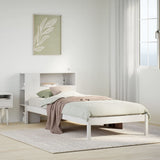 Bookcase Bed without Mattress White 90x200 cm Solid Wood Pine 3321564