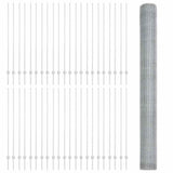 Welded Wire Fence 100 x 1.5 m Hot-Dip Galvanised Steel 3337080
