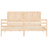 Bed Frame without Mattress Super King Size Solid Wood 3194781