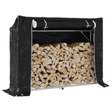 Firewood Rack with Rain Cover 151x40.5x110.5 cm Galvanised Steel 4104940