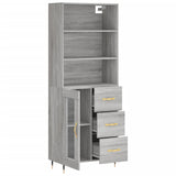 Highboard Grey Sonoma 69.5x34x180 cm Engineered Wood 3189491