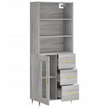 Highboard Grey Sonoma 69.5x34x180 cm Engineered Wood 3189491