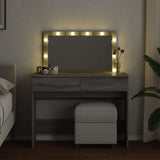 Dressing Table with LED Grey Sonoma 100x40x120 cm 848211