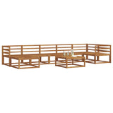 Outdoor Sofa Set 8 pcs Natural Solid Acacia Wood 3367912