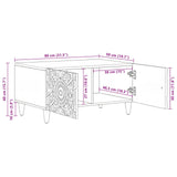 Coffee Table Brown 80 x 50 x 40 cm Solid Mango Wood 4018337
