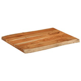 Table Top 90x60x2.5 cm Rectangular Solid Wood Acacia Live Edge 370621