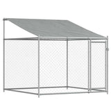 Dog Cage with Roof and Doors Grey 10x2x2 m Galvanised Steel 3209566