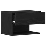 ZNTS Wall-Mounted Bedside Cabinets - Black Oak Engineered Wood 862735