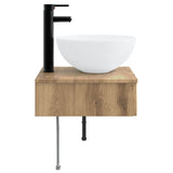 Wall-Mounted Wash Basin Artisan Oak 40 x 41 x 40.5 cm 890187