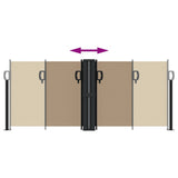 Retractable Side Awning Taupe 100x1000 cm 4004694
