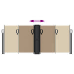 ZNTS Retractable Side Awning Taupe 100x1000 cm 4004694