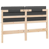 Upholstered Headboard Natural and Dark Grey 135 cm 880019