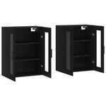 Wall Mounted Cabinets 2 pcs Black Engineered Wood 3197962