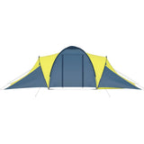 Camping Tent 6 Persons Blue and Yellow 93185