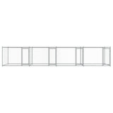 Dog Cage with Doors Grey 8x2x1.5 m Galvanised Steel 3209575