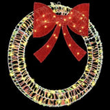 Wreath with 60 LEDs Warm white 76 x 76 x 8 cm PET 42019133