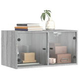 Wall Cabinets with Glass Doors 2 pcs Grey Sonoma 68.5x37x35 cm 836508