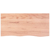 Bathroom Countertop Light Brown 100x50xcm Treated Solid Wood 3156133