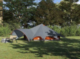 Teepee Tent 3-Person Grey and Orange 312 x 312 x 197 cm 42004010