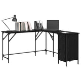 Desk Black Oak 141 x 141 x 75 cm Engineered Wood 882877