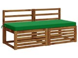 2-Piece Bench Cushions SOEST 2 pcs 100% Polyester Green 950223