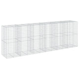 Gabion Basket with Cover 600x100x200 cm Galvanised Iron 3295235