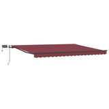 Manual Retractable Awning with LEDs Burgundy 400x300 cm 3310187