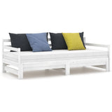 Pull-out Day Bed without Mattress White 2xcm 806956