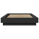 Bed Frame with LED Lights without Mattress Black 90x200cm 3281120
