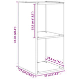 TV Cabinet Set 4 pcs Old Wood 37 x 37 x 72 cm Engineered Wood 3393561