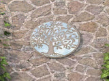 Garden Mirror Sand 60x2.5 cm Iron Round for Outdoor Use 318371