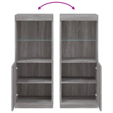 Sideboard with LED Lights Grey Sonoma 41x37x100 cm 836691