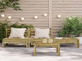Garden Sofa Natural Pine Impregnated pine wood 3-Seater Modular 838039