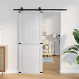Barn Door Corona White 80 x 210 cm Solid Pine Wood 42021202